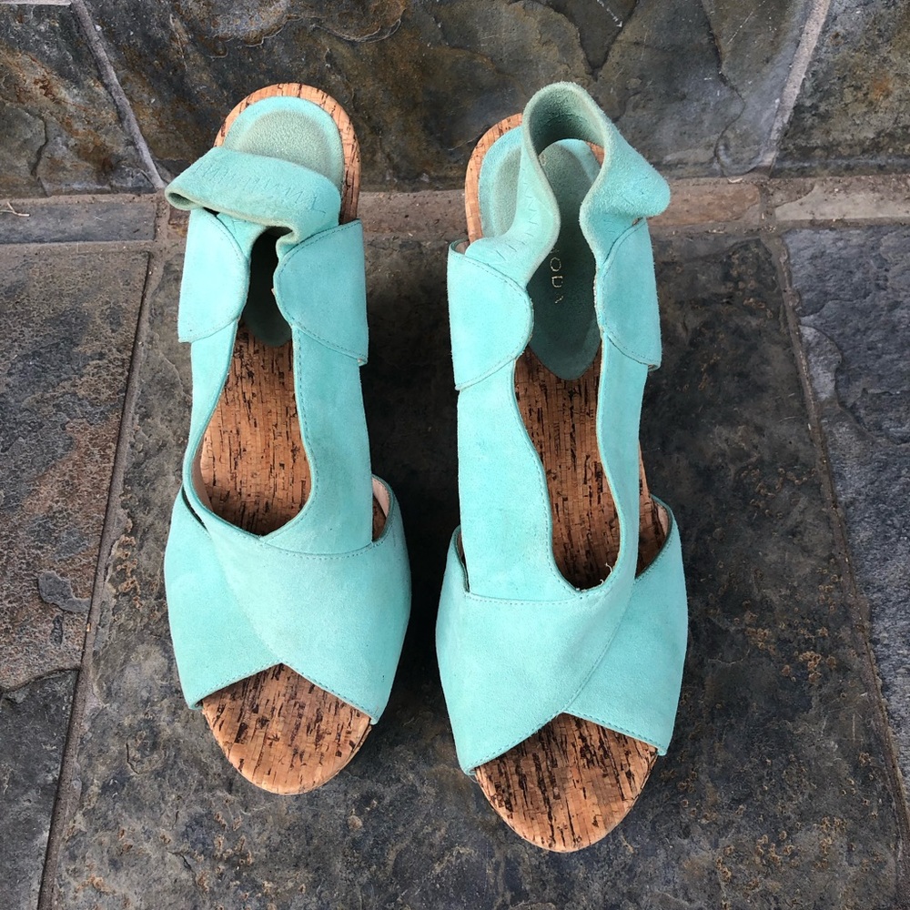 Blue platform women shoe size 10